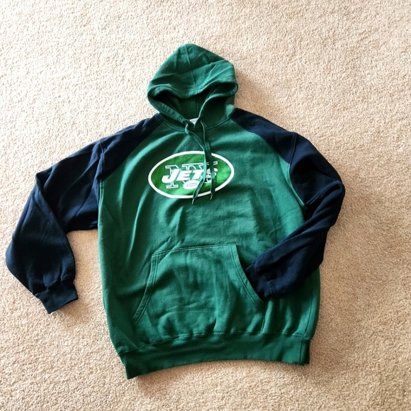 JETS Vintage NFL Hooded Sweatshirt L